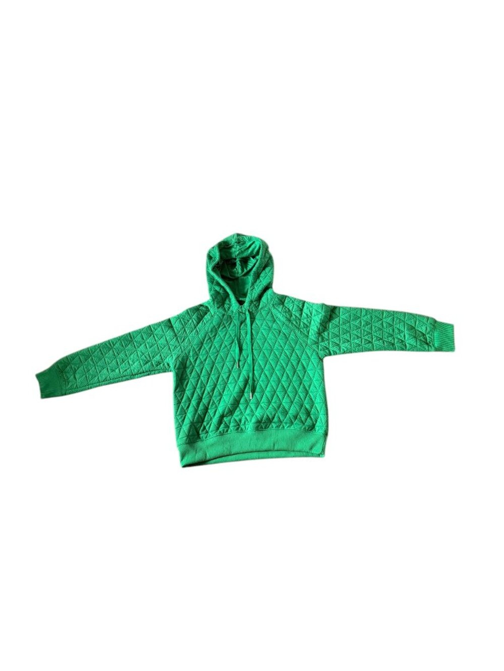 Evereve Quilted Hoodie Green Size XL
